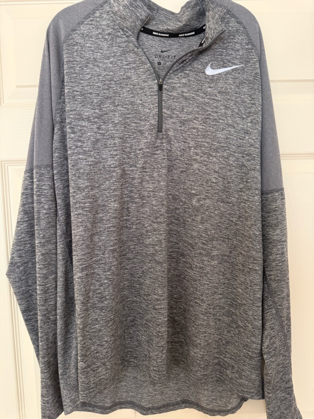 Nike Gray Heather Dri-FIT Zip Pullover